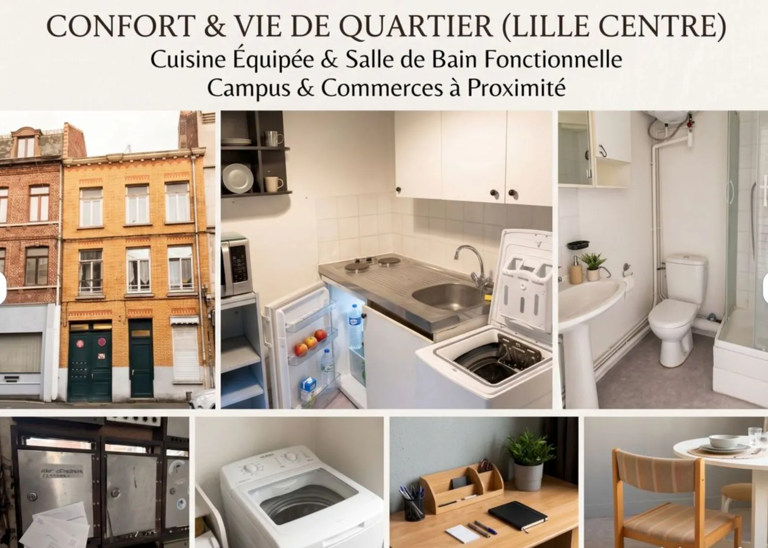 Studio 1 pièce 24m² à Lille